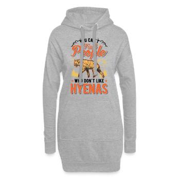 Hyäne Geschenk Erdwolf Hyena - Hoodie-Kleid - Grau meliert - Vorne
