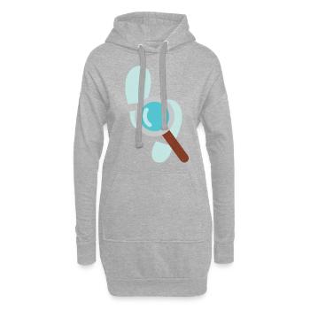 Detektiv Lupe Privatdetektiv Experte Grafik - Hoodie-Kleid - Grau meliert - Vorne