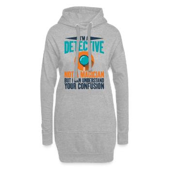 Ich Bin Ein Detektiv, Keine - Hoodie-Kleid - Grau meliert - Vorne