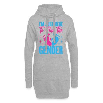 Je suis juste ici pour voir le graphique de grossesse - Sweat-shirt à capuche long Femme - gris chiné - Devant