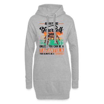 Tarantel Geschenk Tarantula - Hoodie-Kleid - Grau meliert - Vorne