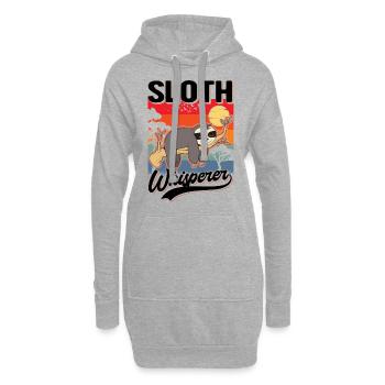 Faultier Flüsterer Sloth Whisperer - Hoodie Dress - heather grey - Front