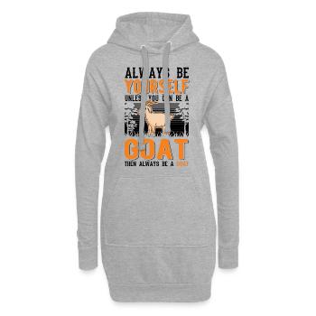 Chèvres Cadeau Chèvre Hôte Chèvre - Sweat-shirt à capuche long Femme - gris chiné - Devant