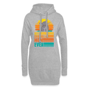 Best Chinchilla Mom Ever Chinchilla Mama - Hoodie-Kleid - Grau meliert - Vorne
