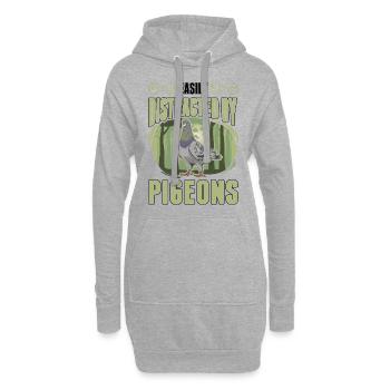 Facilement distrait par Pigeons Pigeon Pigeon Fancier - Sweat-shirt à capuche long Femme - gris chiné - Devant