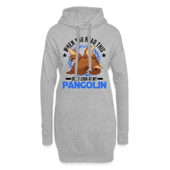Pangolin Cadeau Pangolin - Sweat-shirt à capuche long Femme - gris chiné - Devant