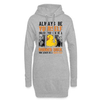 Soyez toujours vous-même Canard en caoutchouc Gummiente - Sweat-shirt à capuche long Femme - gris chiné - Devant