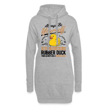 Soyez toujours vous-même Canard en caoutchouc Gummiente - Sweat-shirt à capuche long Femme - gris chiné - Devant