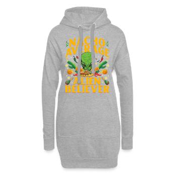 Nacho Average Alien Believer - Hoodie-Kleid - Grau meliert - Vorne
