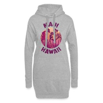 Retro-kunst Von Maui Hawaii Surfen Für 70er Jahre - Hoodie-Kleid - Grau meliert - Vorne