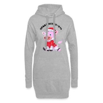 Merry Muuu Mas Outfit - Hoodie-Kleid - Grau meliert - Vorne