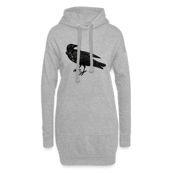 Les amateurs de corbeaux en détresse - Sweat-shirt à capuche long Femme - gris chiné - Devant