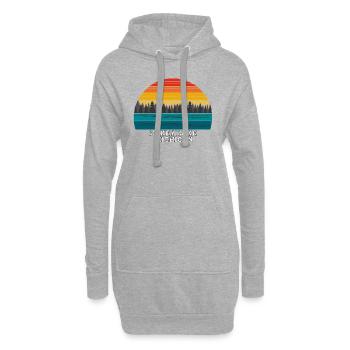 Lac Zukey Michigan - Sweat-shirt à capuche long Femme - gris chiné - Devant