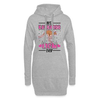 Meilleure maman kangourou de tous les temps Känguru Mama - Sweat-shirt à capuche long Femme - gris chiné - Devant
