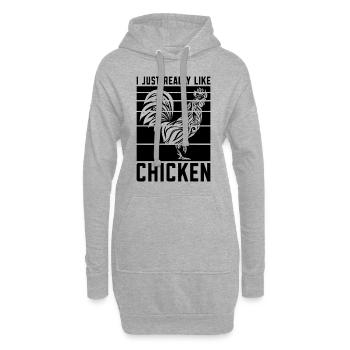 I Just Really Cock Retro Cocks Cock Lover - Hoodie-Kleid - Grau meliert - Vorne