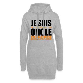 Je Suis Le Meilleur Oncle Du Monde, Cadeau oncle. - Sweat-shirt à capuche long Femme - gris chiné - Devant