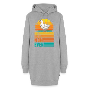 Best Goose Mom Ever Gänse Mama - Hoodie-Kleid - Grau meliert - Vorne