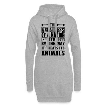 The Greatness Animal Welfare Foster Animal Worker - Hoodie-Kleid - Grau meliert - Vorne