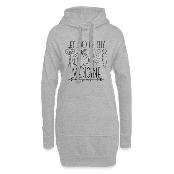 Let Food Be Thy Vegan Chef Plant Based Vegan Chefs - Hoodie Dress - heather grey - Front