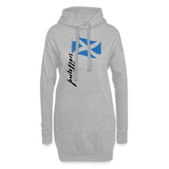 Écosse Drapeau écossais - Sweat-shirt à capuche long Femme - gris chiné - Devant