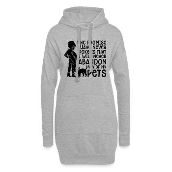 I Promise I Have Abandoned Pets Adopt Animal Lover - Hoodie-Kleid - Grau meliert - Vorne