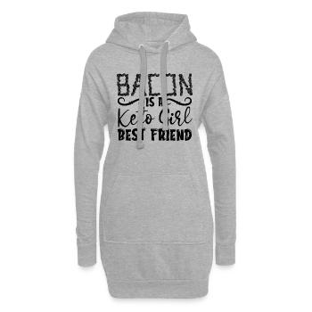 Bacon Is A Keto Girl's Ketogenic Diet Ketosis Keto - Hoodie-Kleid - Grau meliert - Vorne