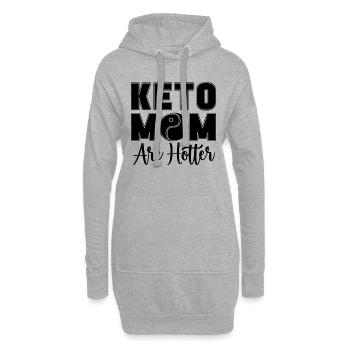 Les mamans céto sont des amants de régime cétogène Keto Life Keto Lover - Sweat-shirt à capuche long Femme - gris chiné - Devant