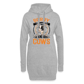 Kuh Landwirt Rinderzüchter Bauer Kühe - Hoodie-Kleid - Grau meliert - Vorne