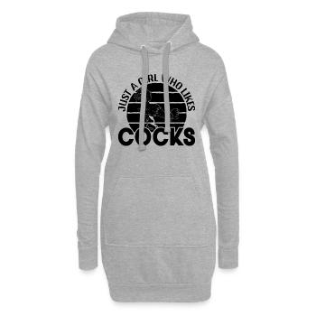 Just A Girl Who Likes Cock Retro Animal Cock Lover - Hoodie-Kleid - Grau meliert - Vorne