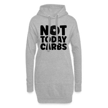 Not Today Carbs Healthy Lifestyle Low Carb Lover - Hoodie-Kleid - Grau meliert - Vorne