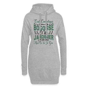 c'est compliqué d'être un Bogosse et un Jardinier. - Sweat-shirt à capuche long Femme - gris chiné - Devant