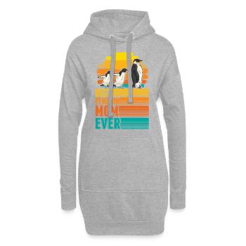Best Penguin Mom Ever Pinguin Mama - Hoodie-Kleid - Grau meliert - Vorne