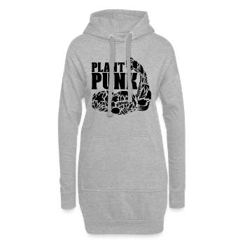 Plant Punk Vegan Diet Amateur de régime végétalien à base de plantes - Sweat-shirt à capuche long Femme - gris chiné - Devant