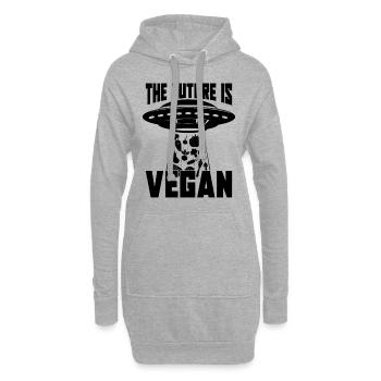 L’avenir est Vegan Diet Vegan Vegan Diet Lover - Sweat-shirt à capuche long Femme - gris chiné - Devant