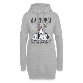 Changement d’emploi Nouvel emploi Cadeau d’adieu - Sweat-shirt à capuche long Femme - gris chiné - Devant