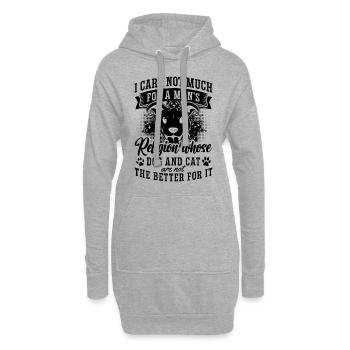 I Care Not Much For Animal Rights Animal Worker - Hoodie-Kleid - Grau meliert - Vorne