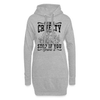 La cruauté envers les animaux ne nourrira pas les parents d’accueil Travailleur animalier - Sweat-shirt à capuche long Femme - gris chiné - Devant