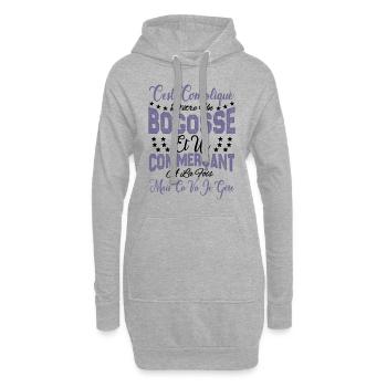 c'est compliqué d'être un Bogosse et un Commerçant - Sweat-shirt à capuche long Femme - gris chiné - Devant