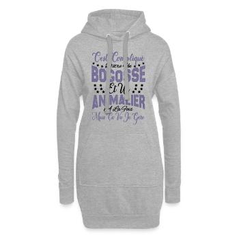 c'est compliqué d'être un Bogosse et un Animalier. - Sweat-shirt à capuche long Femme - gris chiné - Devant