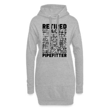 Retired Pipefitter Pipe Wrench Laborer Pipefitters - Hoodie-Kleid - Grau meliert - Vorne