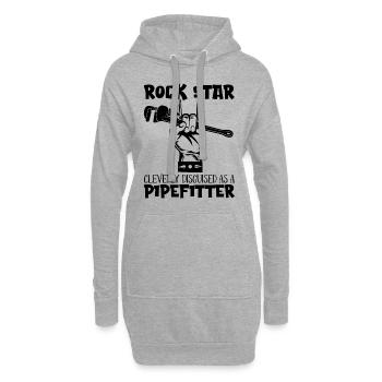 Pipefitter Rock Star Cleverly Laborer Pipefitters - Hoodie-Kleid - Grau meliert - Vorne