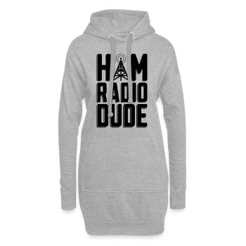 Ham Radio Dude Loves Frequency Ham Radio Operator - Hoodie-Kleid - Grau meliert - Vorne