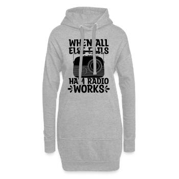 When All Else Fails Radio Sport Ham Radio Operator - Hoodie-Kleid - Grau meliert - Vorne