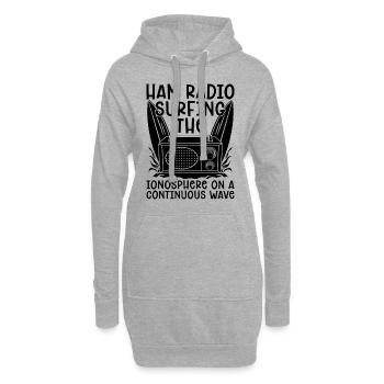 Amateur Radio Surfing L’opérateur d’antenne de l’ionosphère - Sweat-shirt à capuche long Femme - gris chiné - Devant