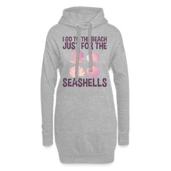 Go to Beach Sea Shell Collecting Shells - Hoodie Dress - heather grey - Front