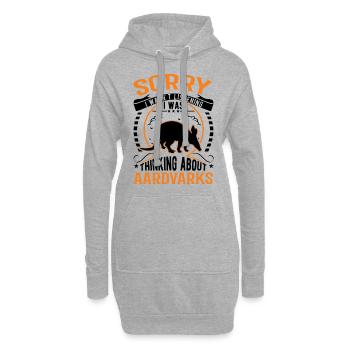 Erdferkel Geschenk Aardvark - Hoodie-Kleid - Grau meliert - Vorne