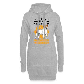 Parson Russell Terrier Luck - Sweat-shirt à capuche long Femme - gris chiné - Devant