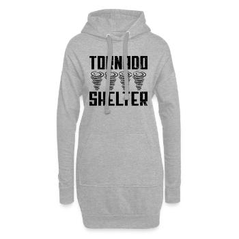 Tornado Shelter Tornadoes Hurricane Tornado Chaser - Sweat-shirt à capuche long Femme - gris chiné - Devant