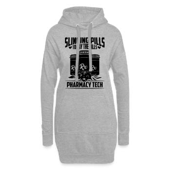 Slinging Pills To Pay The Health Care Pharmacist - Hoodie-Kleid - Grau meliert - Vorne