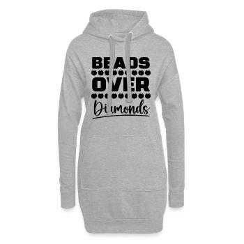 Beads Over Diamonds Beading Beaded Jewelry Beader - Hoodie-Kleid - Grau meliert - Vorne